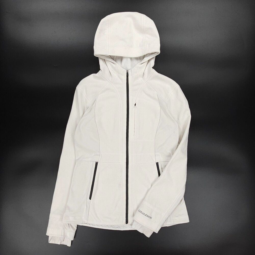 LULULEMON Cross Chill Jacket RepelShell White Running Athletic Sporty Minimal